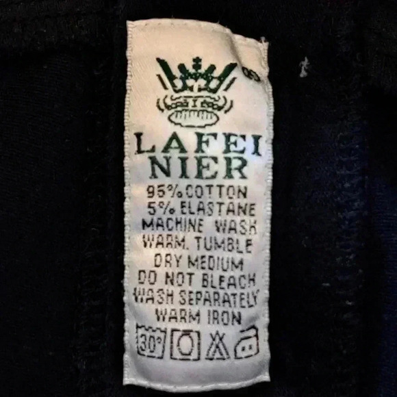 ❤️ Lafei-nier Black Capri  Pants with Lace Detail Vintage 90s Y2K - Picture 4 of 11